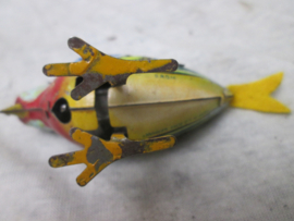 Tin toy bird, made in the US zone Germany, working. Blikken vogeltje werkend jaren 40-50.