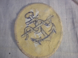 German Kriegsmarine career sleeve medical. Duits kriegsmarine mouwembleem medische dienst sanitater