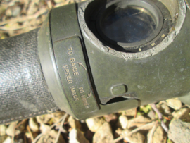 British rangefinder MK III Barr en stroud. 1915 type FT27, nicely marked with broad arrow. Engelse afstandsmeter,groen canvas gemarkeerd /I\ 1915.