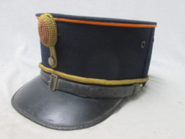 Dutch NCO cap worn in the colonies, orange piping. Nederlands onder- officiers kepie oranje bies, KNIL- Koninklijk Nederlands Indisch Leger 1900- 1925 zeer nette staat maker JP MOL in Breda.