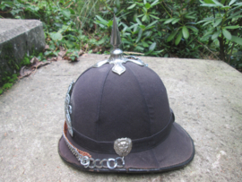 Dutch police helmet ceremonial city of Amsterdam Parade pinhelm van de Amsterdamse politie zeldzaam stuk..
