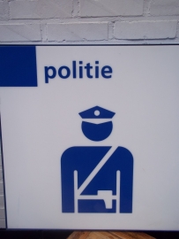 Information sign Policepost on Airfields and trainstations.Informatiebord wat aangeeft waar een politiepost zit op een luchthaven of treinstation.