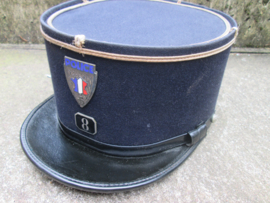 French police cap with number. Franse politie kepie met nummer, oud model, gedragen door de Parijse politie.