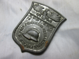 German tinnie, rally badge, Duitse tinnie, Koblenz, 2. Provinziale Feuerwehr- Verbandstag. 6-7 juli 1935 Brandweer fire department tinnie met helm