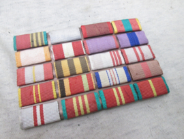 Russian medal bar, Russische medaille balk met 20 medaille lintjes, nog van WO2 medailles.