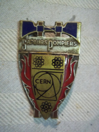 French badge firedepartment, Franse borsthanger pompier, brandweer CERN