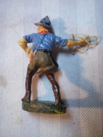 Elastolin, Durso, Lineol cowboy met lasso, goede staat