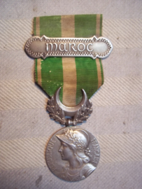 French medal 1930 with MAROC bar. Franse medaille jaren 30, met medaille balk MAROC.