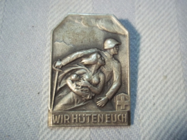 Zwitsers draagspeldje luchtbescherming. civil defence badge swiss