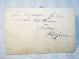 Duitse postkaart  groep soldaten
