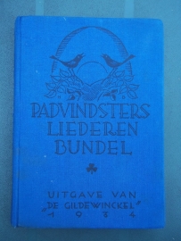 Boek Padvinders liederen bundel uit 1934.