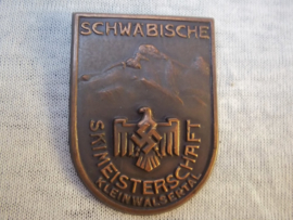 German tinnie rally badge, Duitse Tinnie Schwabische Skimeisterschaft Kleinwalsertal.