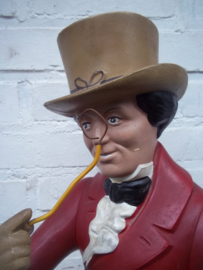Big figure Johnnie Walker rubber made nice condition. Groot reclame figuur van Johnnie Walker, origineel.