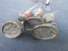 ELASTOLIN 8 Marching German soldiers. 8 marcherende Duitse soldaten nette staat.