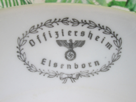 Duits Wehrmacht bord Offiziersheim Elsenborn, met wehrmacht adelaar aan de voor en achterkant.