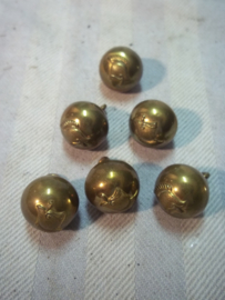 6 buttons Dutch army. 6 Nederlandse regimentsknopen, Genie, rond 1890- 1910
