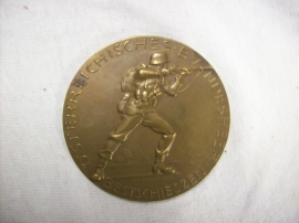 Austrian medal Österreichisches Bundesheer Besteschieszen 1937. Oostenrijkse penning brons
