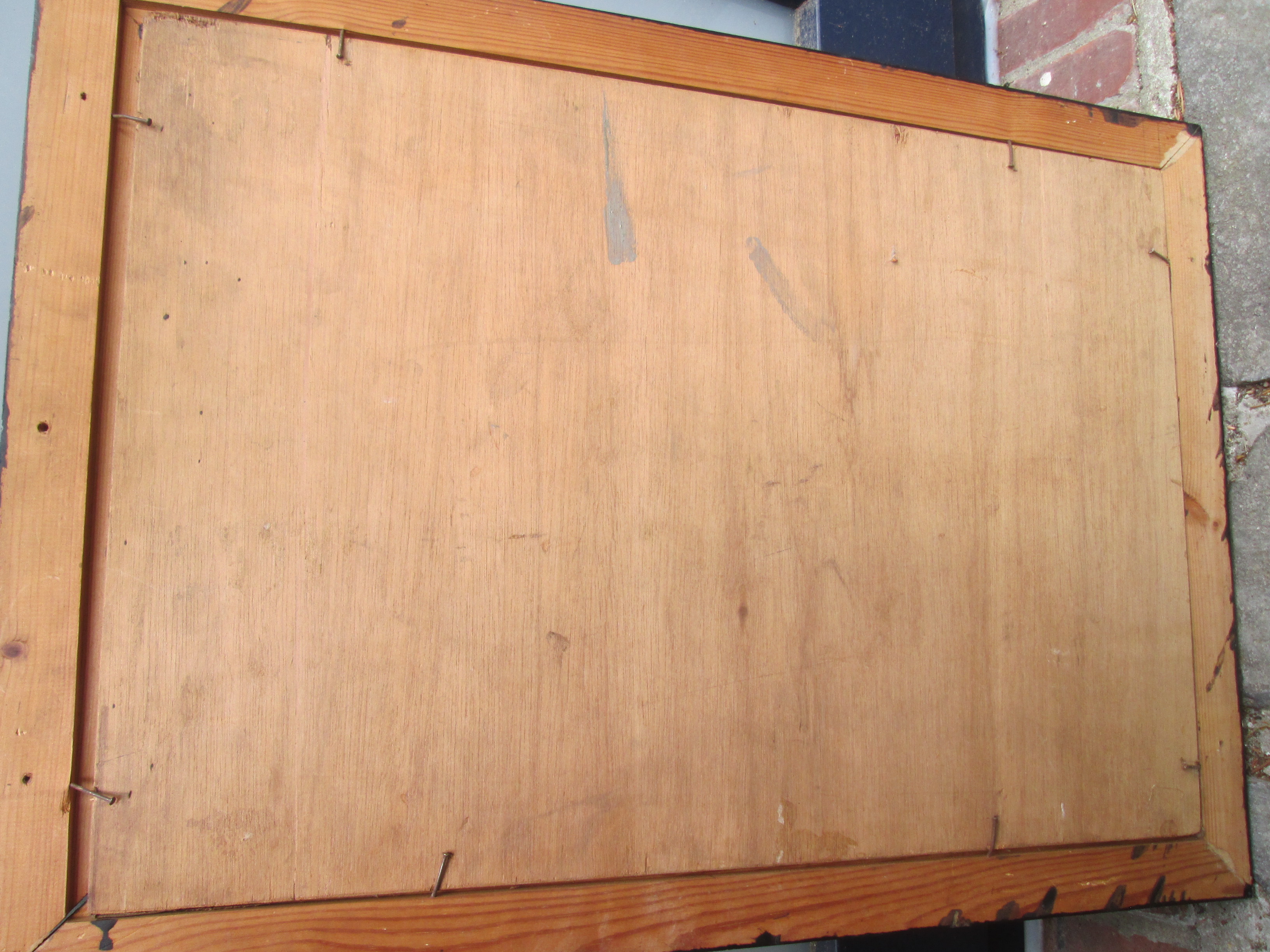 Painting on wood. Schilderij olieverf op paneel gesigneerd H.v.Schaik 1915, Een Ulaan verbind zijn verwonding, mooi apart geschilderd oorlogs tafereel