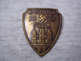 German tinnie, rally badge. Duitse tinnie Kreistreffen Döbeln 1935.