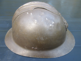 Belgium lightmeight officers helmet M33. Belgische aluminium helm officiersmodel, met binnenwerk, zeldzaam stuk.