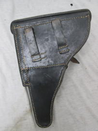 German hard shell P-08 holster nicely marked. Duits p-08 Lüger holster met Waa stempel - maket dtu. 1941, zeer nette staat. TOP stuk.