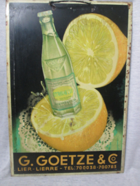 Blikken reclame plaat CITRONETTE - G. Goetze in Lier 1951.
