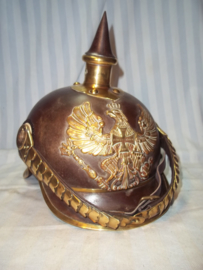 M1889 German Cuirassier helmet, Duitse kurassiershelm en mooi gemarkeerd, reservist. 8e Kurassier regiment.