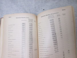 Book, boek SCLAG NACH. Een soort encyclopedie, uit de jaren 30-40 met veel militaire informatie. en tekeningen.