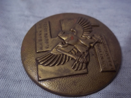 German tinnie, rally badge, Duitse tinnie H.J. Bann 312- 1. Aufmarsch 7 juni  1936 - Babenhausen. Hitler- Jugend tinnie groot model.