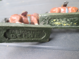 FB  Fabrication Belge, 2 soldier on horse. 2 Belgische soldaten op paard.