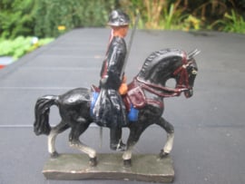 DURSO Belgium police on horse. Belgische Rijkswacht te paard in zeer nette staat met helm.