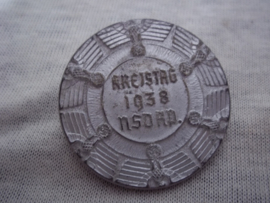 German tinnie, rally badge, Duitse tinnie Kreistag 1938 NSDAP.