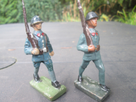 DURSO 2 Marching French WW1 soldiers. Franse soldaten WO1.