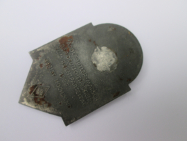 German tinnie, rally badge, Duitse tinnie, Hitler- Jugend H.J. Lenbachstadt Schrobenhausen 1937, on the back HJ badge - Adolf-Hitler Marsch der Deutschen Jugend zum Reichsparteitag 1937 - Gebiet Hochland. without pin, if there has been one very rare.