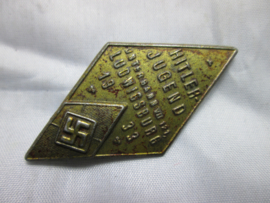 German tinnie, rally badge, Duitse tinnie, Hitler- Jugend Untergau VII - 121 - Ludwigsburg 1933. nice tinnie good condition.