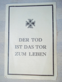 German Death card. Duits Doodsprentje  feldwebel Granatwerferzuges