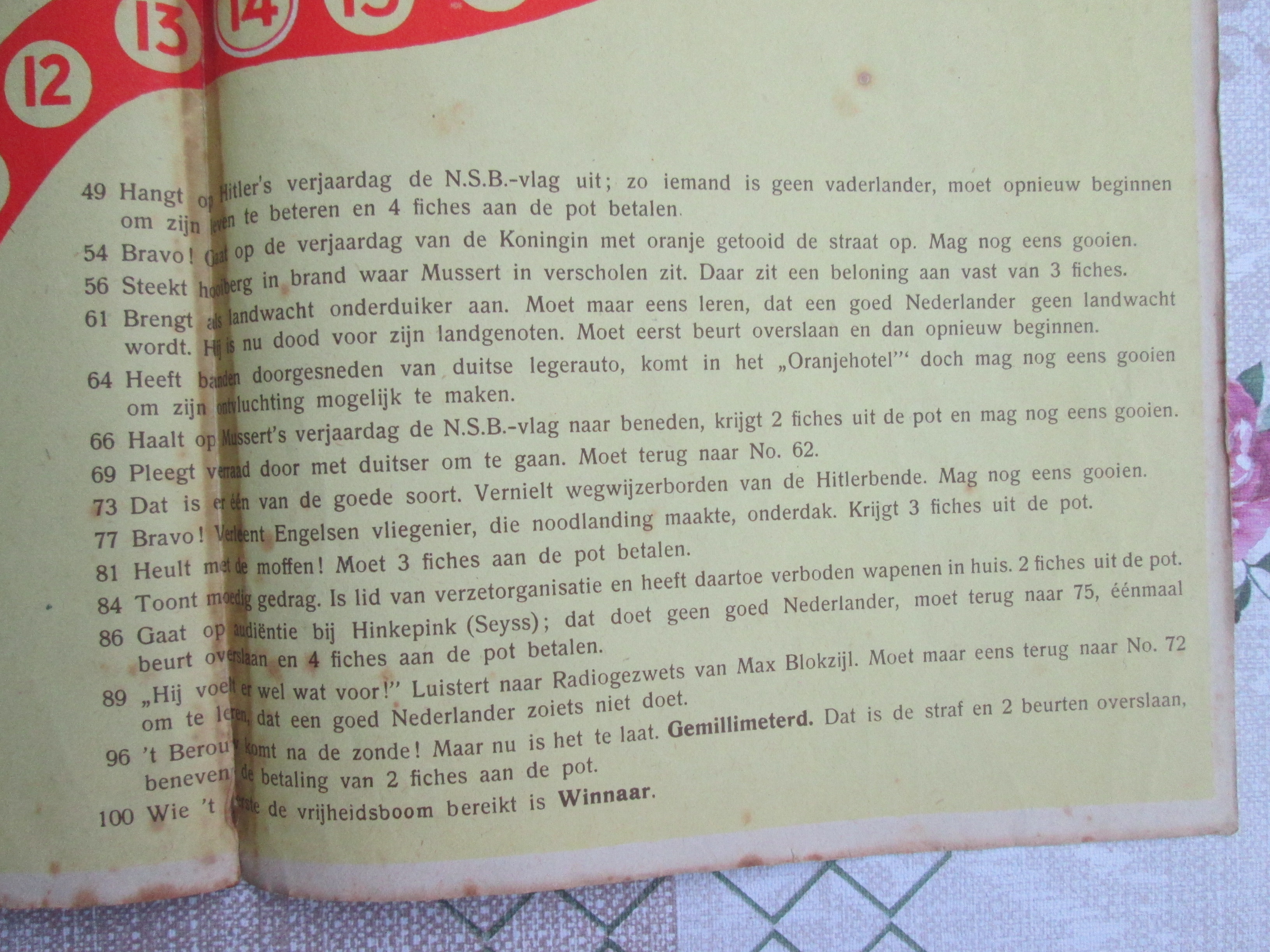 Bevrijdings spel Laf en Flink tijdens Hinkepink, Hinkepink staat voor Seyss- Inquart, leuk compleet spel bespeelde staat.
