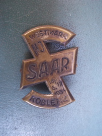 German H.J. Tinnie Saar Koblenz Westmark 1934. Duitse tinnie blik wolfsangel Hitlerjugend 1934.