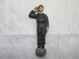 German tank commander for GAMA tank. Duitse tank commandant voor in de blikken gama tank.