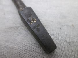 German drill bit tool nicely marked, Duitse boor, mooi gemarkeerd, met maker, nummer en adelaarstempel, decoratief.