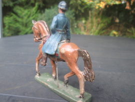 DURSO Belgium officer, belgische officier op paard leeuwembleem op helm leger, Rijkswacht. goede staat.