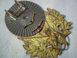 French cap badge for shako Medical, with metal cocarde. Frans embleem voor de sjako