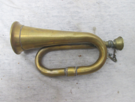 Miniature bras bugle. Miniatuur bazuin, zeer bijzonder stuk.