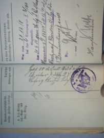 German Uberweisungsnationale soldbuch landsturmschein 1884- 1915