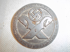 German tinnie, NSDAP, Duitse tinnie Sud Hannover Braunschweig Gautag Hannover 1935.