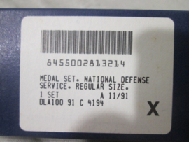 US medal in original box. Amerikaanse medaille Military Defense Service in originele uitgifte doos.