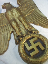 German wall eagle. Duitse muuradelaar 100% origineel goudkleurig Partij Wehrmacht of Kriegsmarine