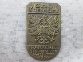 German tinnie, rally badge, Duitse tinnie Gau Kurmark Frankfurt, Gau- Partei-Tag 24- 25 Februar 1934, nice tinnie.