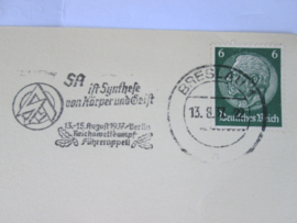 Duitse envelope met aparte SA briefkaart stempel
