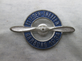 German tinnie, rally badge, Duitse tinnie Flieger - Treffen Hamburg 1934.